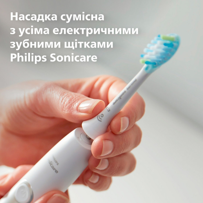 Насадка для зубної щітки PHILIPS Sonicare C3 Premium Plaque Defence White 4шт (HX9044/87)