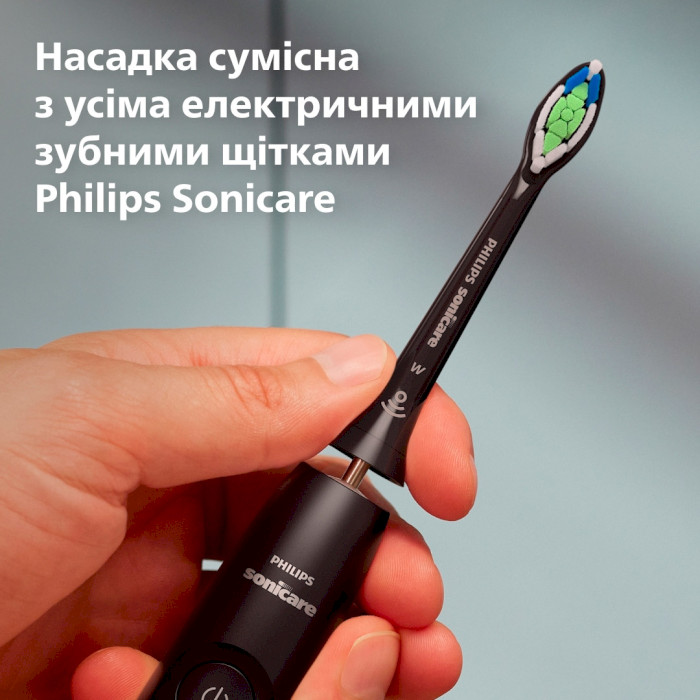 Насадка для зубной щётки PHILIPS Sonicare W2 Optimal Black 8шт (HX6068/88)