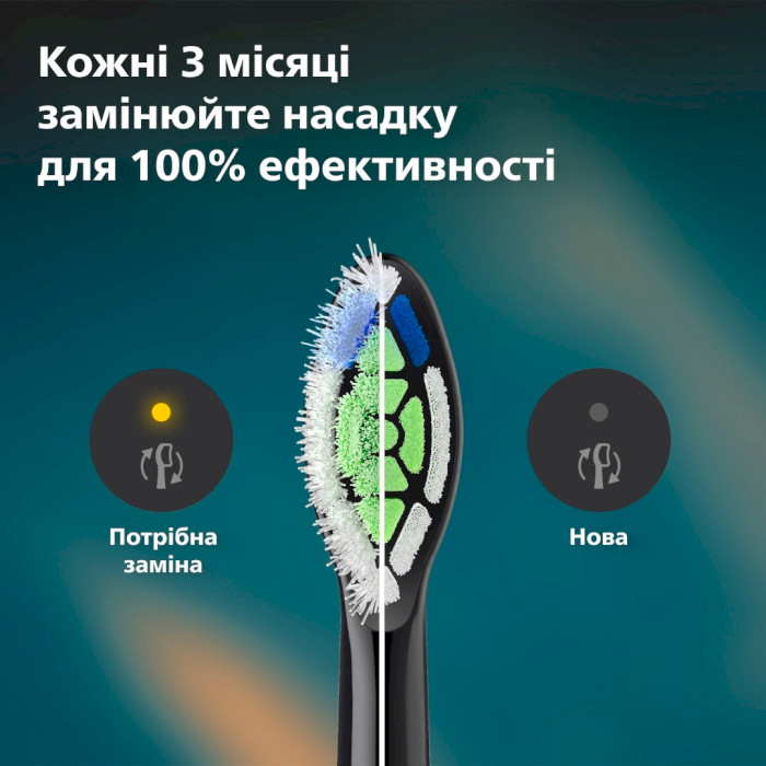 Насадка для зубної щітки PHILIPS Sonicare W2 Optimal Black 8шт (HX6068/88)