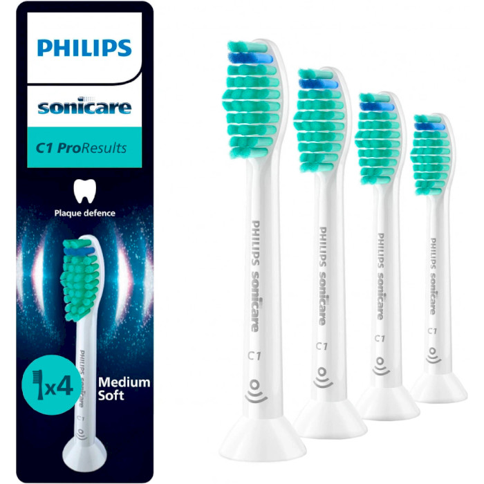 Насадка для зубної щітки PHILIPS Sonicare C1 ProResults White 4шт (HX6014/87)