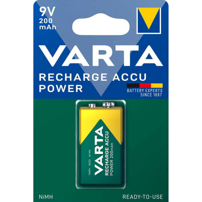 Акумулятор VARTA Recharge Accu Power «Крона» 200mAh (56722 101 401)