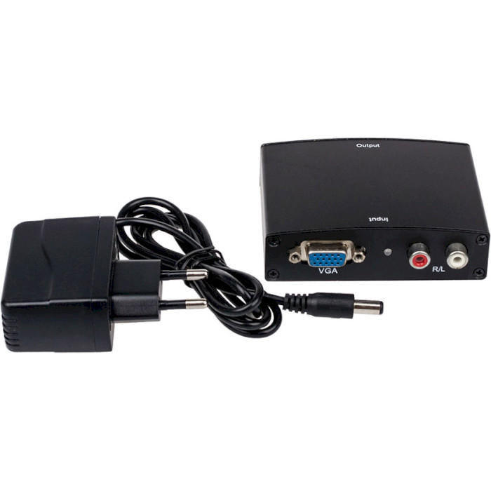 Конвертер відеосигналу ATCOM HDV01 VGA - HDMI Black (15271)