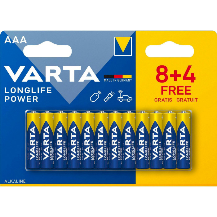 Батарейка VARTA Longlife Power AAA 12шт/уп (04903 121 472)