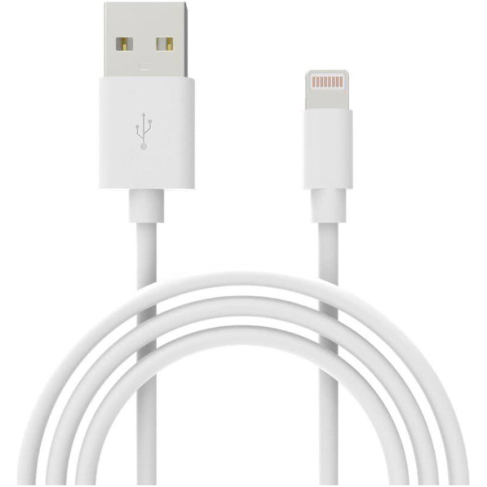 Кабель GRAND-X Apple Lightning/USB White 1м (PL01W)