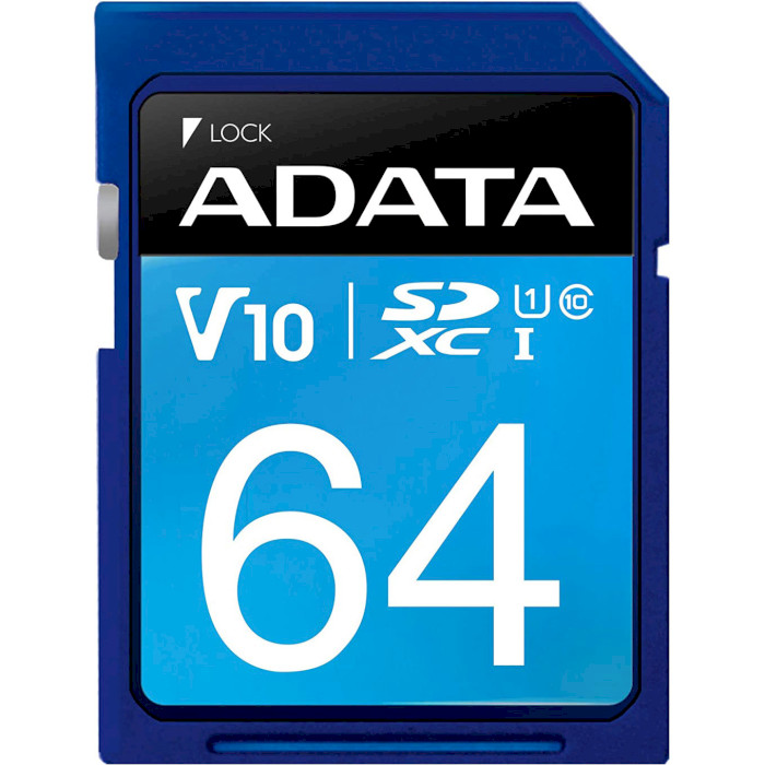 Карта пам'яті ADATA SDXC Premier 64GB UHS-I Class 10 (ASDX64GUICL10-R)