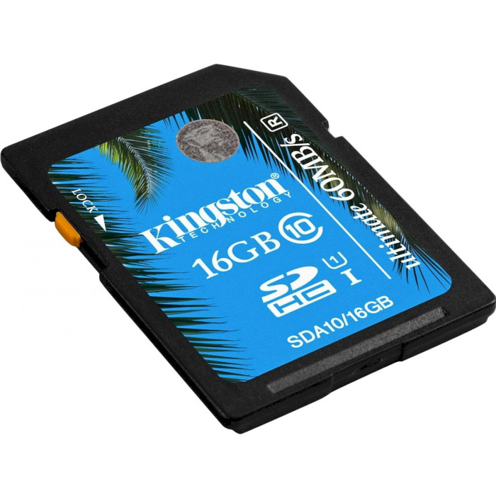Карта памяти KINGSTON SDHC Ultimate 16GB UHS-I Class 10 (SDA10/16GB)