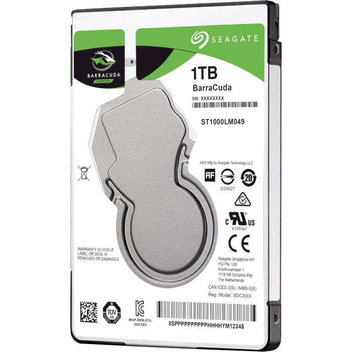 Жёсткий диск 2.5" SEAGATE BarraCuda 1TB SATA/128MB (ST1000LM049)