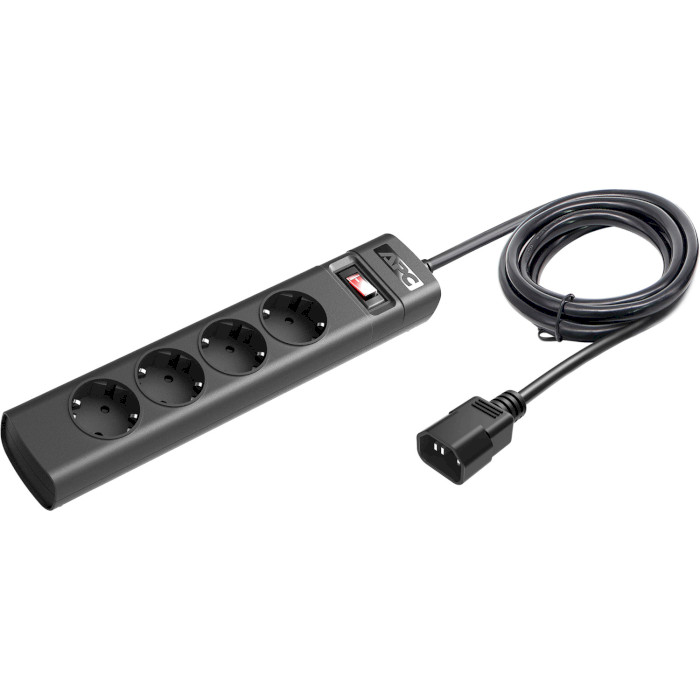 Сетевой фильтр для ИБП APC UPS Power Strip Black, 4 розетки, 1.5м (PZ42I-GR)