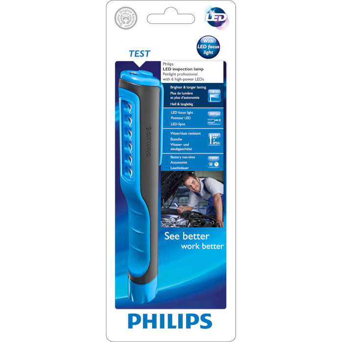 Фонарь инспекционный PHILIPS LED Inspection Lamp Penlight Professional Compact (LPL19B1)