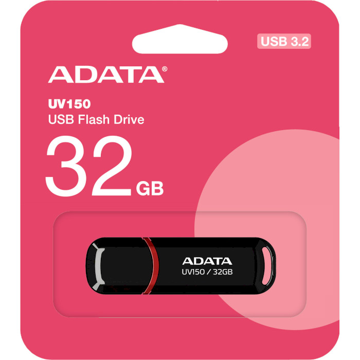 Флешка ADATA UV150 32GB Black (AUV150-32G-RBK)