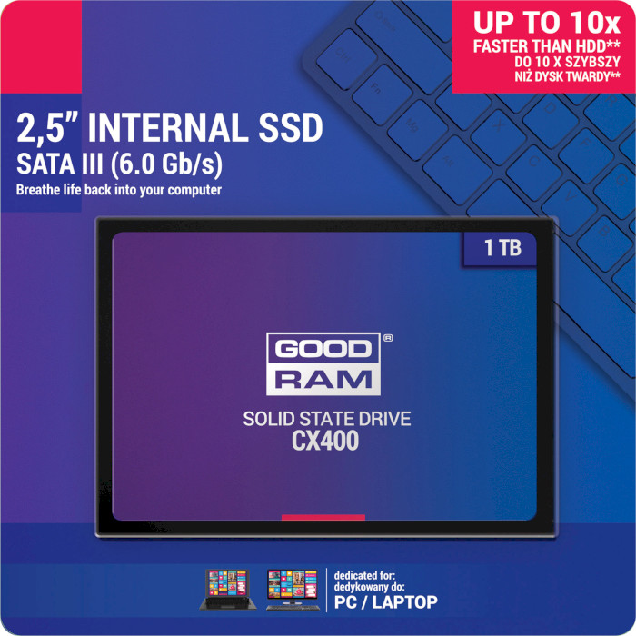 SSD диск GOODRAM CX400 1TB 2.5" SATA (SSDPR-CX400-01T)