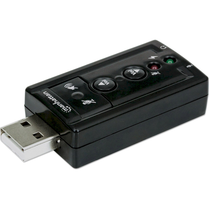 Зовнішня звукова карта MANHATTAN USB 3D 7.1 Surround (152341)
