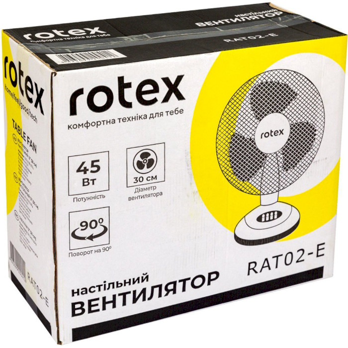 Настільний вентилятор ROTEX RAT02-E