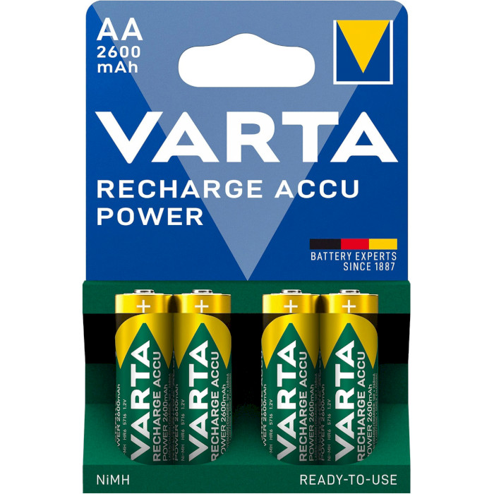 Акумулятор VARTA Recharge Accu Power AA 2600mAh 4шт/уп (05716 101 404)