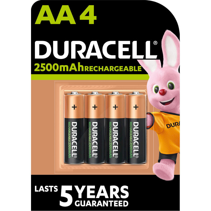 Акумулятор DURACELL Rechargeable AA 2500mAh 4шт/уп (5007308)