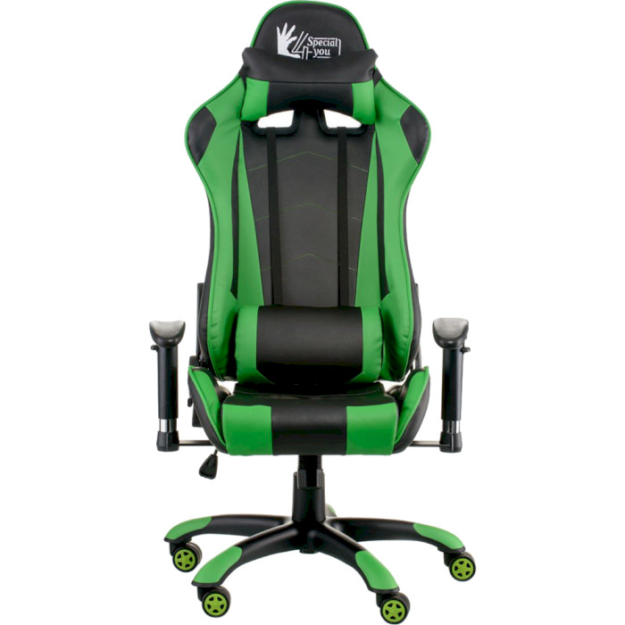 Кресло геймерское SPECIAL4YOU ExtremeRace Black/Green (E5623)