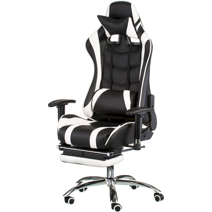 Крісло геймерське SPECIAL4YOU ExtremeRace with Footrest Black/White (E4732)