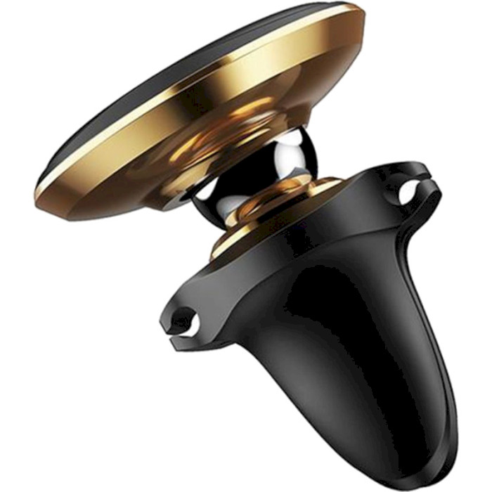 Автотримач для смартфона BASEUS Magnetic Air Vent Car Mount Holder with Cable Clip Gold (SUGX-A0V)