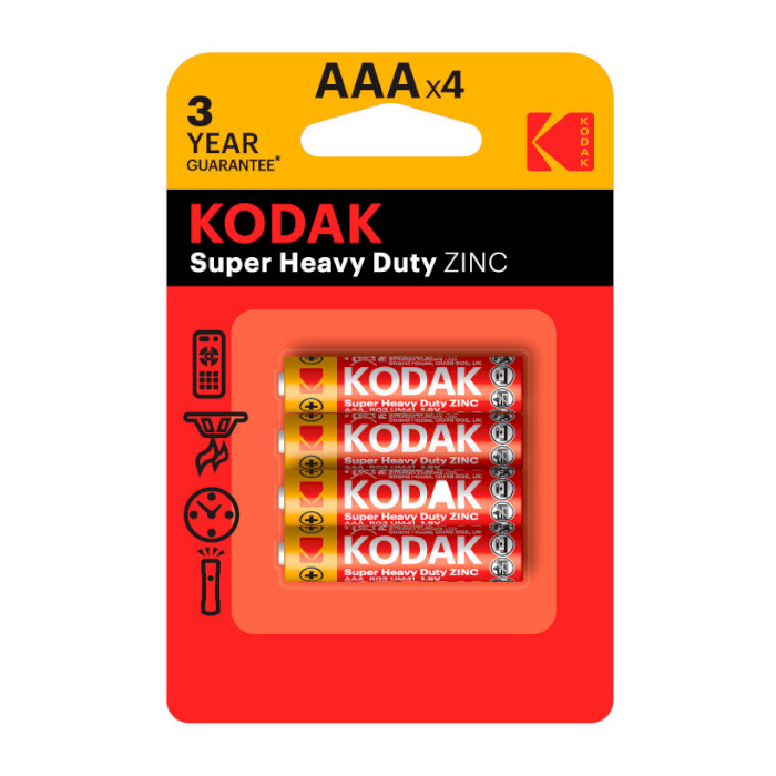Батарейка KODAK Extra Heavy Duty AAA 4шт/уп (30953321)