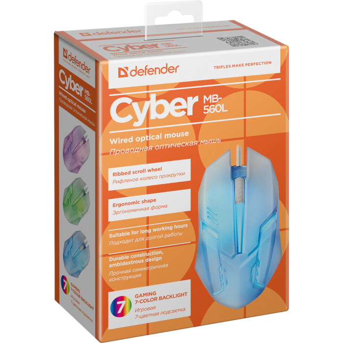 Миша ігрова DEFENDER Cyber MB-560L White (52561)