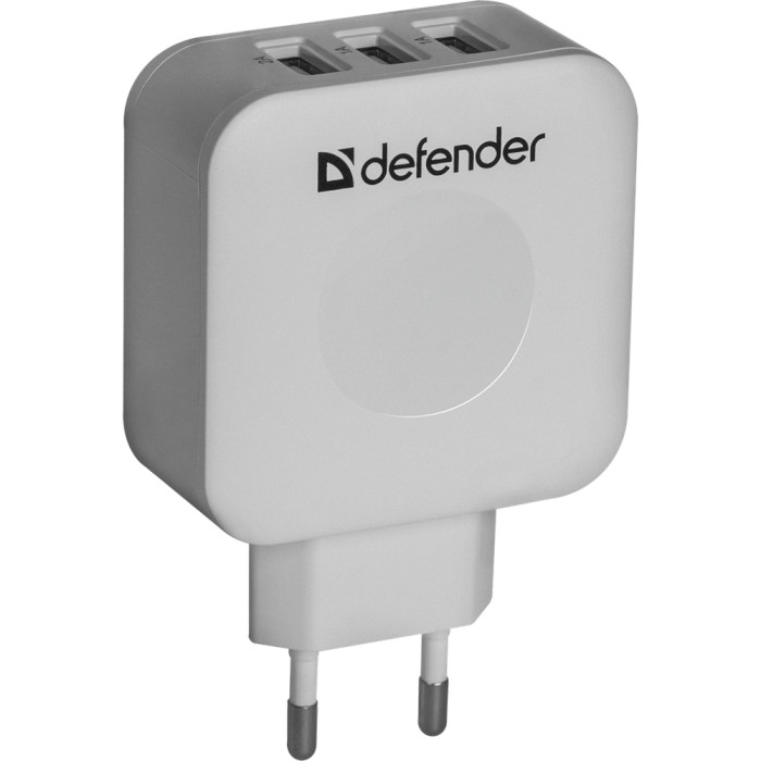 Зарядное устройство DEFENDER UPA-30 3xUSB-A, 5V/4A White (83535)