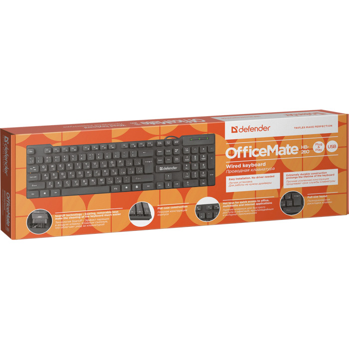 Клавіатура DEFENDER OfficeMate HB-260 (45260)