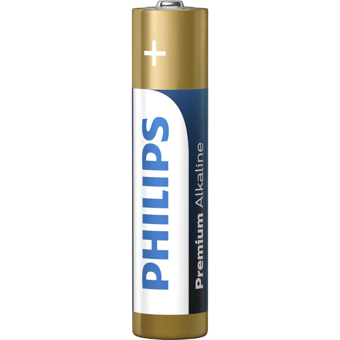 Батарейка PHILIPS Premium Alkaline AAA 4шт/уп (LR03M4B/10)