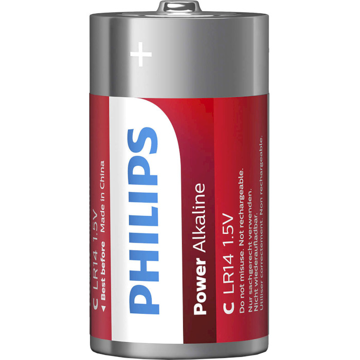 Батарейка PHILIPS Power Alkaline C 2шт/уп (LR14P2B/10)
