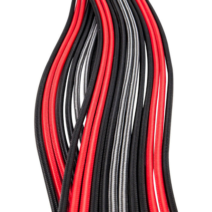 Комплект кабелів для блоку живлення 1STPLAYER ATX 24-pin/EPS 8-pin/PCIe 6+2-pin Black/Red