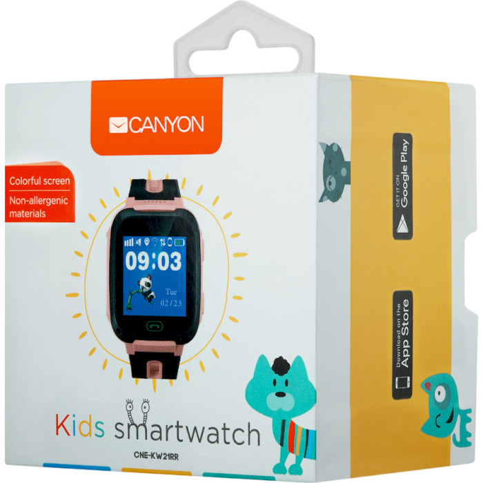 Детские смарт-часы CANYON KW-21 Sammy Pink (CNE-KW21RR)