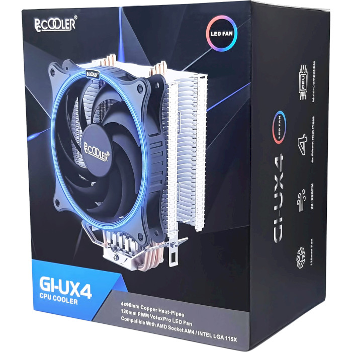 Кулер для процессора PCCOOLER GI-UX4 Corona Blue