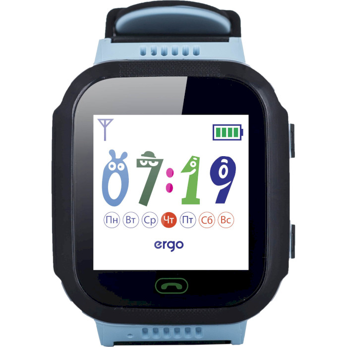 Годинник-телефон дитячий ERGO GPS Tracker Color J020 Blue