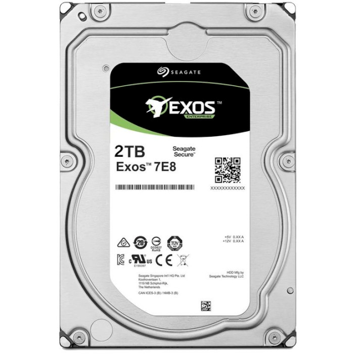 Жёсткий диск 3.5" SEAGATE Exos 7E8 2TB SATA/256MB (ST2000NM001A)