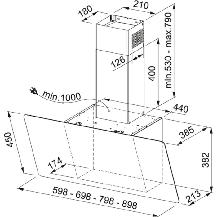 Витяжка FRANKE Evo Plus FPJ 925 V BK/SS (330.0528.067)