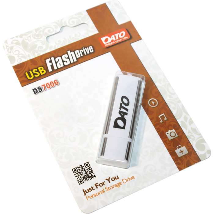 Флэшка DATO DS7006 16GB USB2.0 White (DS7006W-16G)