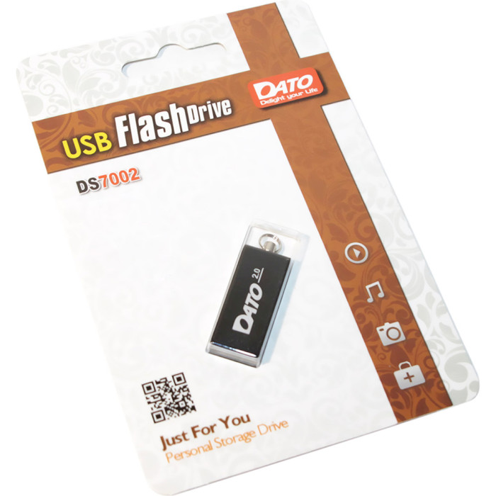 Флэшка DATO DS7002 64GB Black (DS7002B-64G)