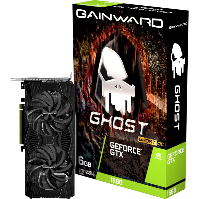 Видеокарта GAINWARD GeForce GTX 1660 Ghost OC (NE51660S18J9-1161X)