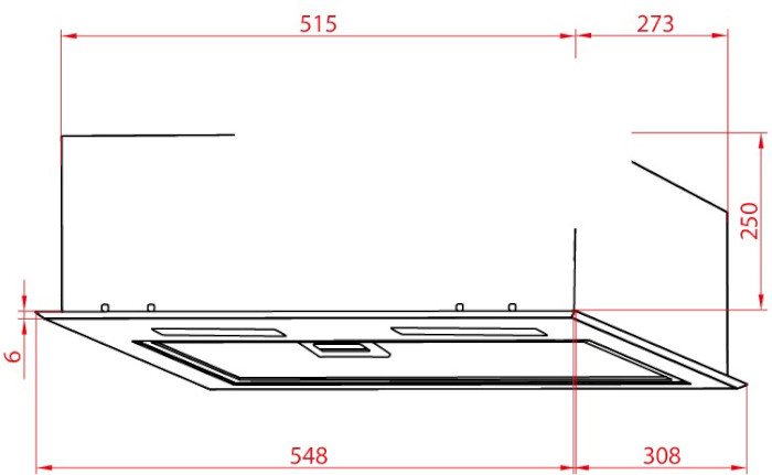 Вытяжка WEILOR PBS 52300 Glass BL 1000 LED Strip