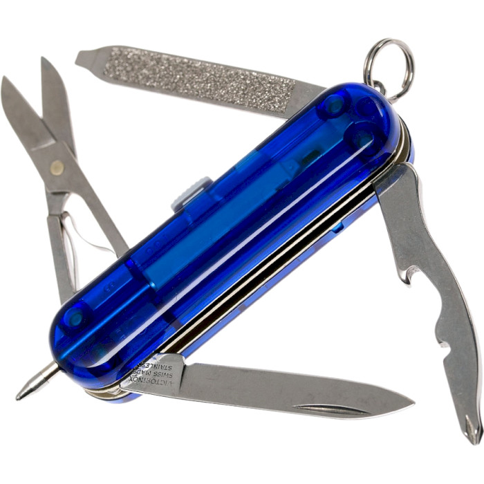 Швейцарський ніж-брелок VICTORINOX Midnite Manager Blue Transparent
