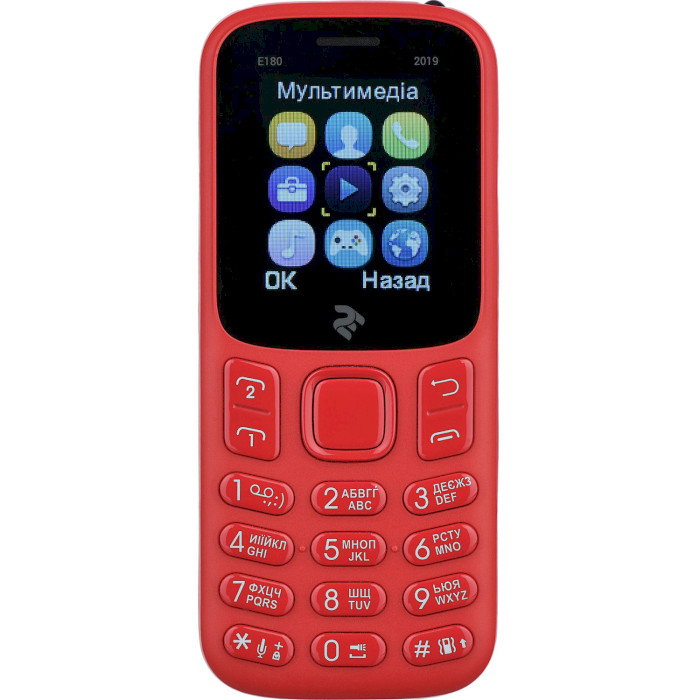 Мобільний телефон 2E E180 2019 Red