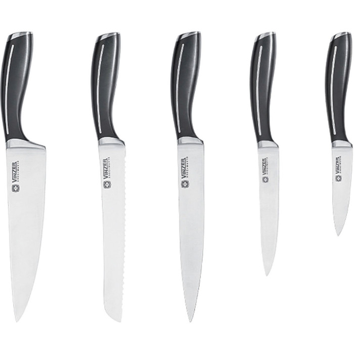 Набор кухонных ножей на подставке VINZER Crystal 6пр (89113)