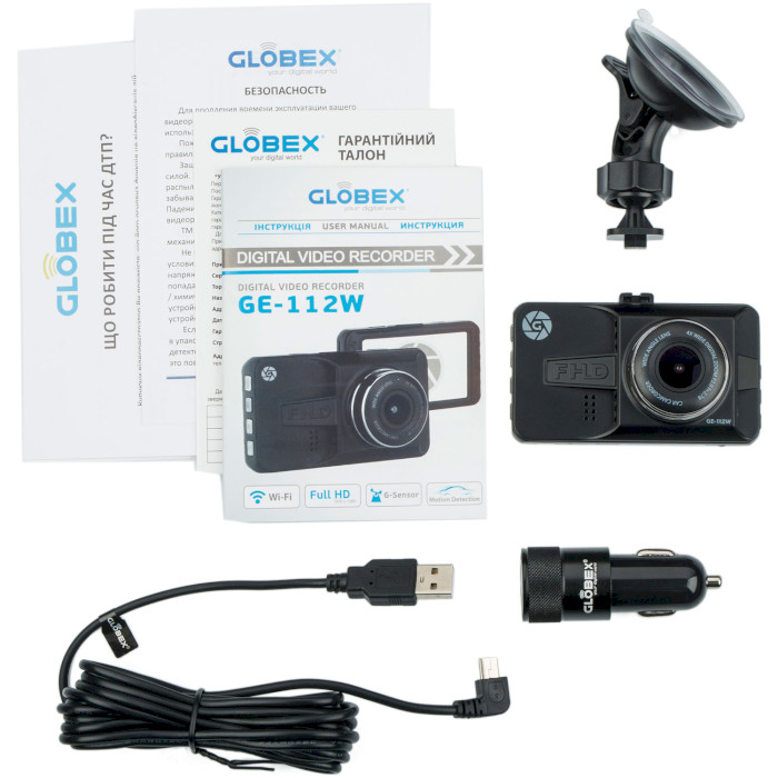 Автомобильный видеорегистратор GLOBEX GE-112w