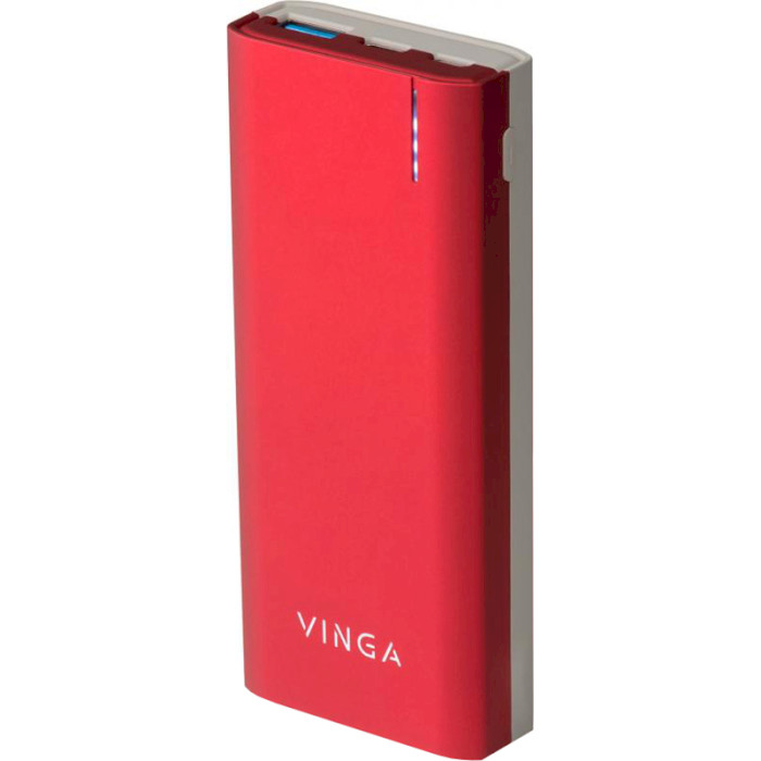 Повербанк VINGA 10000 Soft Touch 10000mAh Red (BTPB3810QCROR)
