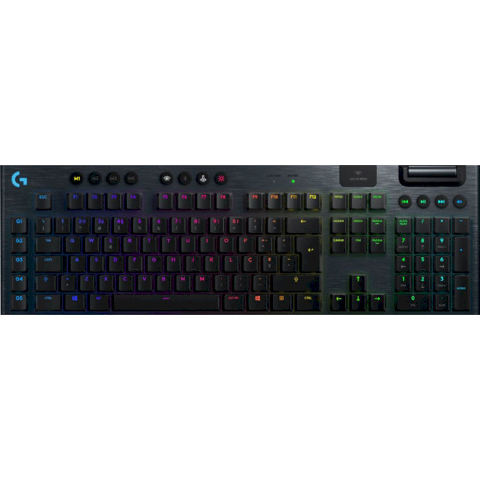 Клавіатура бездротова LOGITECH G915 Lightspeed Wireless RGB Keyboard Tactile Carbon (920-008909)
