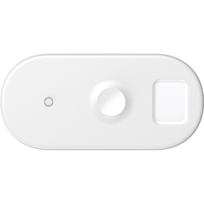 Бездротовий зарядний пристрій BASEUS Smart 3-in-1 18W для Apple iPhone/Watch/AirPods White (WX3IN1-B02)