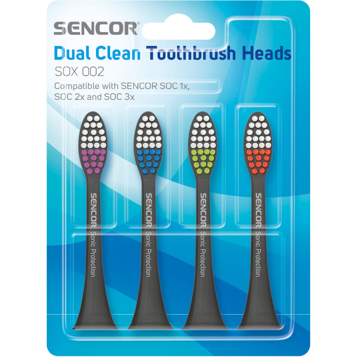 Насадка для зубной щётки SENCOR SOX 002 Gray 4шт (41007184)