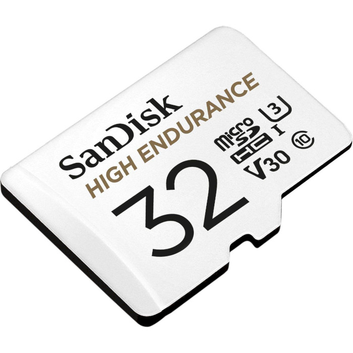 Карта пам'яті SANDISK microSDHC High Endurance 32GB UHS-I U3 V30 Class 10 + SD-adapter (SDSQQNR-032G-GN6IA)