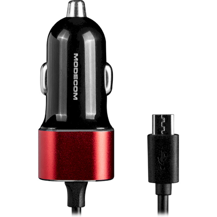Автомобільний зарядний пристрій MODECOM 1xUSB-A, 2.4A Black w/Micro-USB cable (ZT-MC-CU2K-09-MICRO)