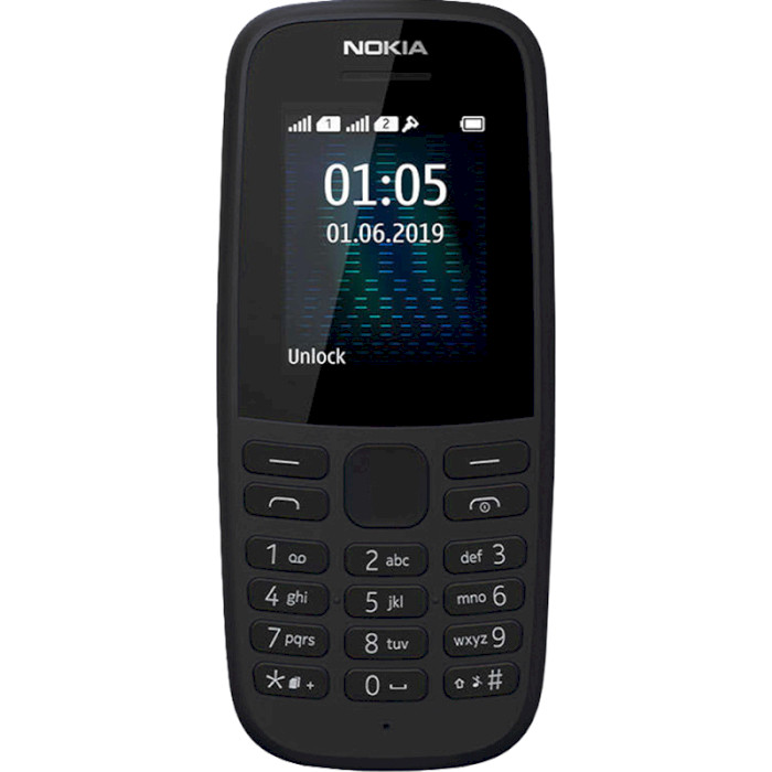 Мобільний телефон NOKIA 105 (2019) SS Black