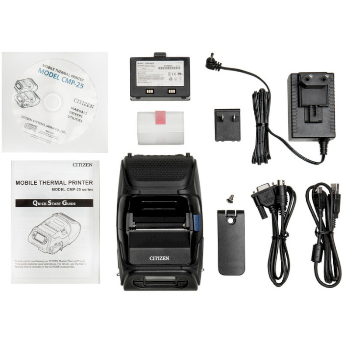 Портативный принтер этикеток CITIZEN CMP-25L USB/COM/BT (CMP25BUXZL)